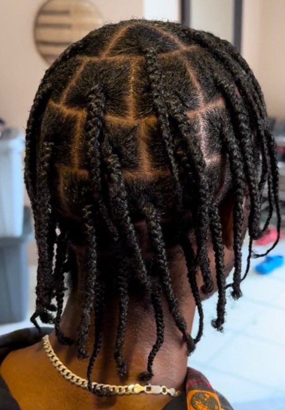 Knotless braids style